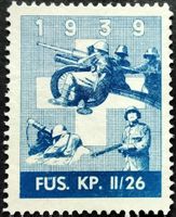 Soldatenmarke 2.WK, Füs Kp II/26, blau, Wi Inf 232