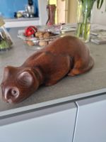 Holz-Katze, Handgeschnitzt, Vintage, Deko, Geschenkidee!