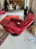 Sessel Leder Rot HIMOLLA elektrisch verstellbar