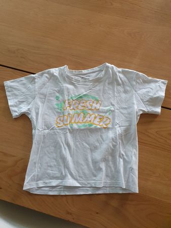 T-Shirt weiss Grösse 158/164 mit Aufdruck