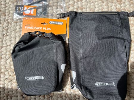 Ortlieb Fork-Pack Plus 5.8L schwarz – 2 Stück – wie neu