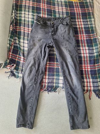 John Doe Betty High Damen Motorradhose Jeans Schwarz W32/L32