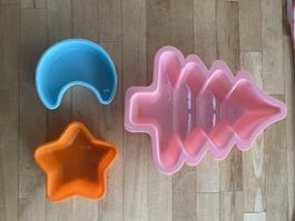 Lot de 3 Moules à gâteaux silicone comme  NEUFS