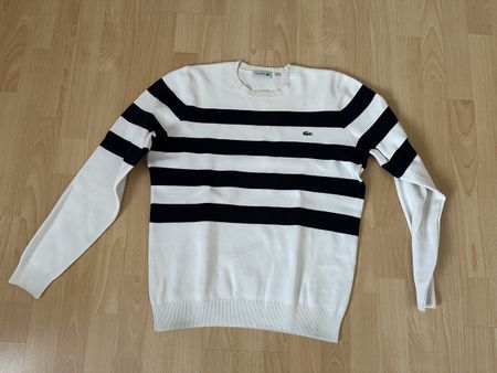Lacoste Pullover weiss/blau