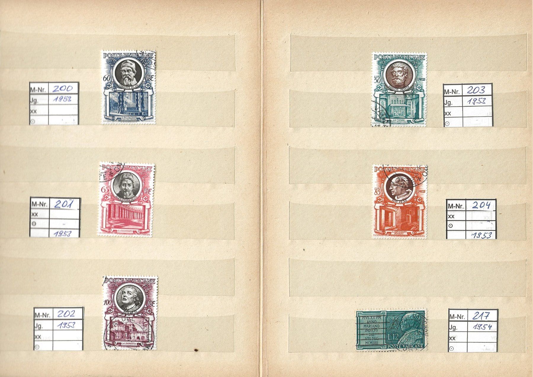 Alle Briefmarken: Vatikan – Gebraucht aus Küblis von Corvus8595 2