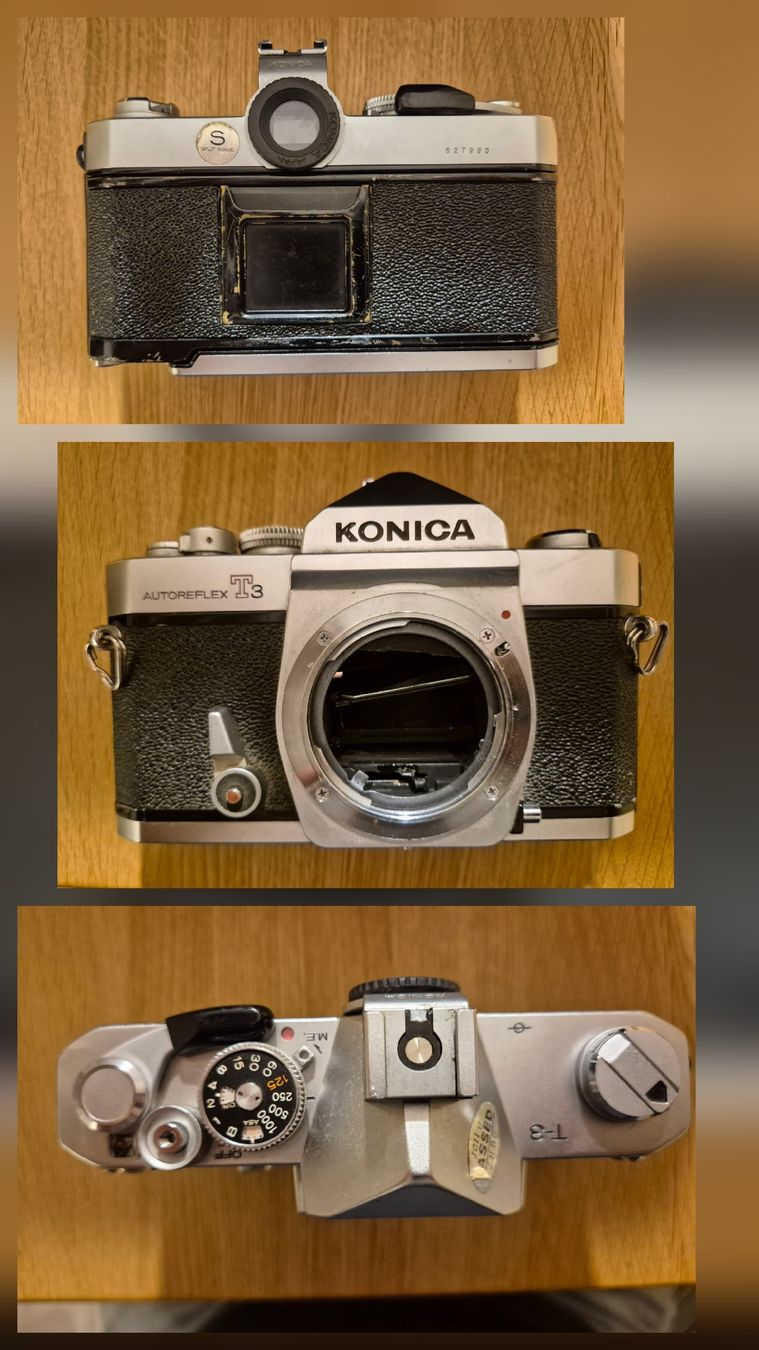 Konica Kamera: Konica Autoreflex T3, 3 Objektive, Telekonverter, Blitz etc. – Gebraucht aus Gisikon von Spunk 2
