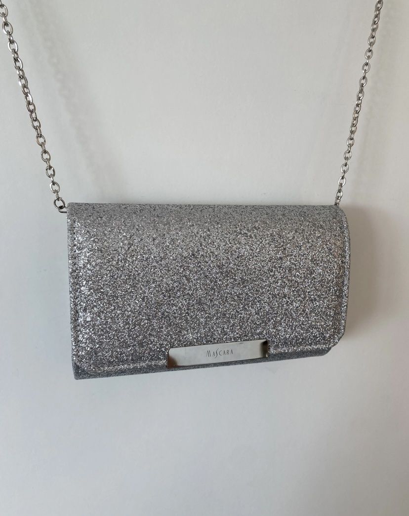 Borse da donna: Clutch - Silber, Glizer - Marke: Mascara – Nuovo (secondo la descrizione) da Düdingen venduto da ari_obe