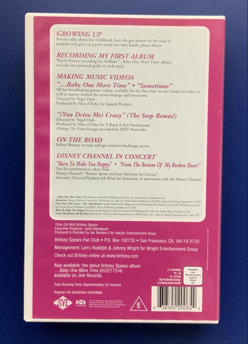 Tutti i VHS: VHS TIME OUT WITH BRITNEY SPEARS MADE IN E.U. – Nuovo (secondo la descrizione) da Brigerbad venduto da Marcelo79 2