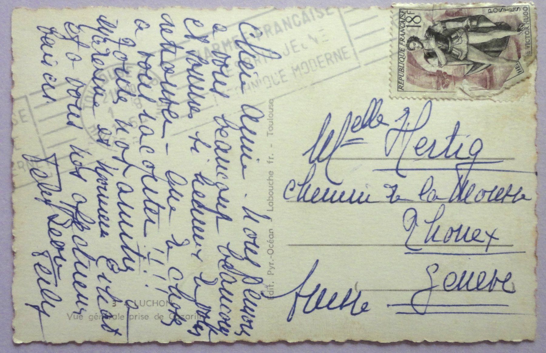 Cartoline postali: Luchon – Usato da Fétigny venduto da Billy2miny 1