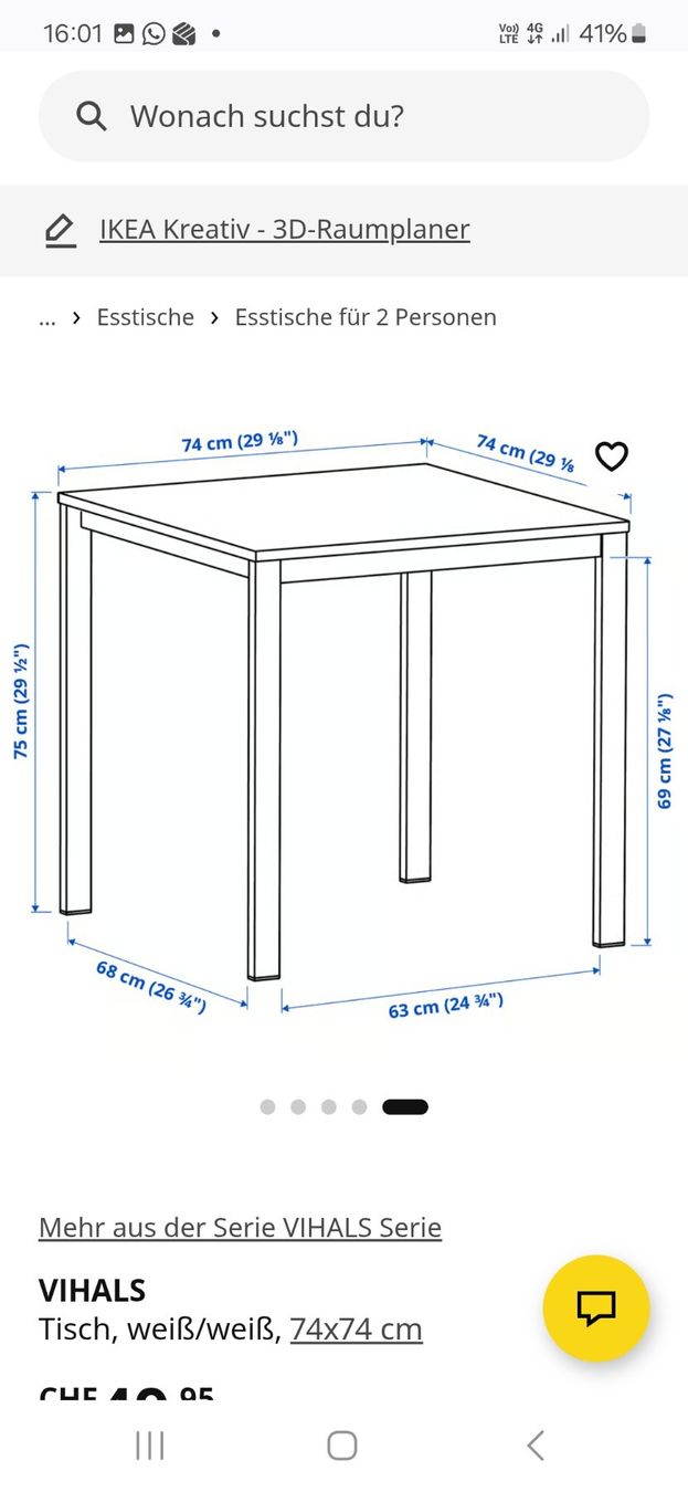 Ikea Tavoli: Ikea Tisch "Vihals" – Usato da Landquart venduto da muchachali 2