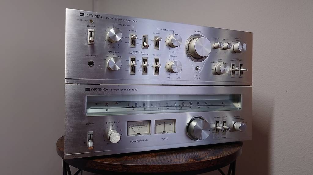 Aufnahmegeräte: Sharp Optonica SM4646 & ST3636 – Gebraucht aus Basel von Dusko.