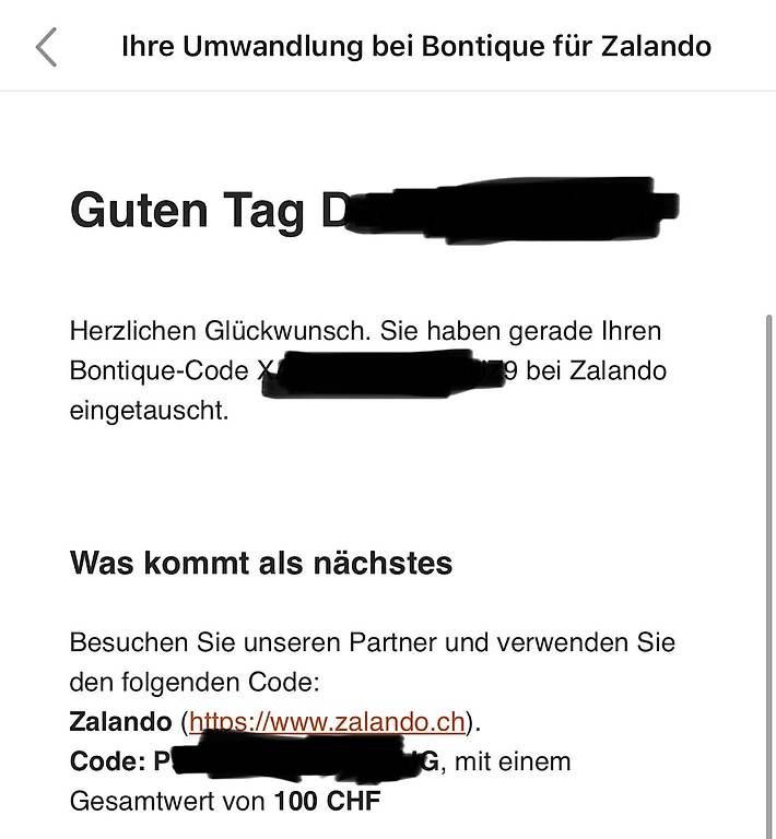 Buoni: Zalando Gutschein CHF 100.- – Usato da Wil SG venduto da Edz2017 1