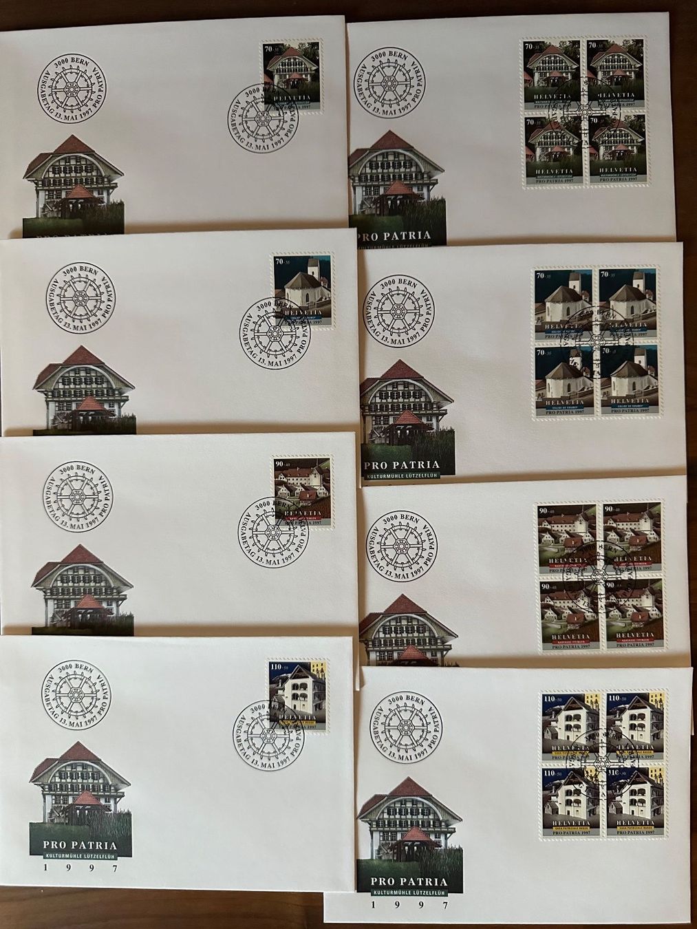 Tutti i francobolli: Set 1997 Pro Patria FDC Ersttagsumschlag – Usato da Stettfurt venduto da 2442 1