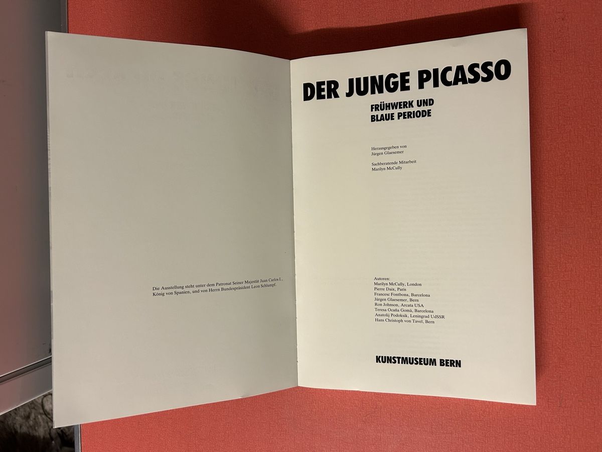 Libri: Picasso Katalog "Der junge Picasso" Kunstmuseum Bern – Usato da Lanzenhäusern venduto da vic63 1