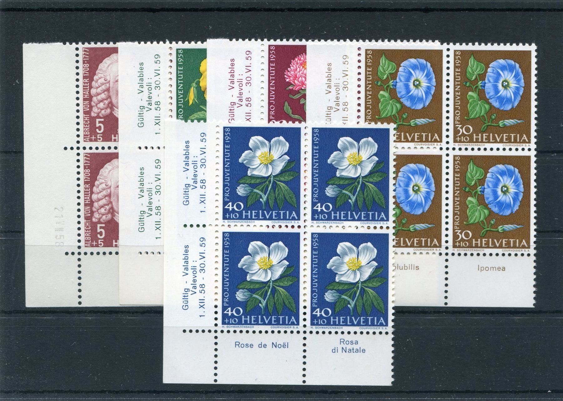 Alle Briefmarken: PJ 1958 Serie im V'block postfrisch – Gebraucht aus Winterthur von Kyoung