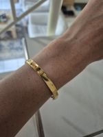 Abbott Lyon hammered abjustable bangle bracelet