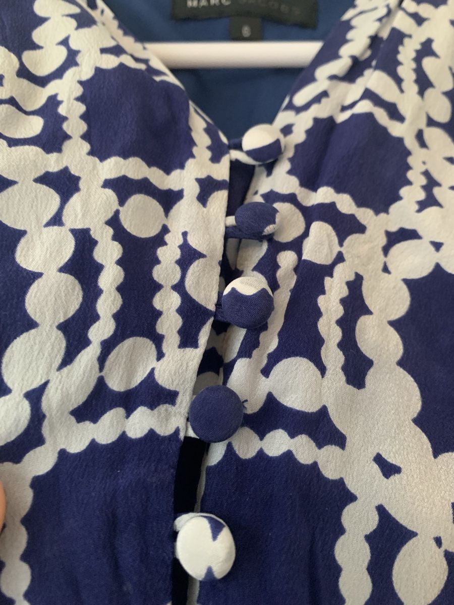 Marc Jacobs Kleider: Robe d'été Marc Jacobs, taille 6, bleu et blanche – Gebraucht aus Lausanne von EliseH 3