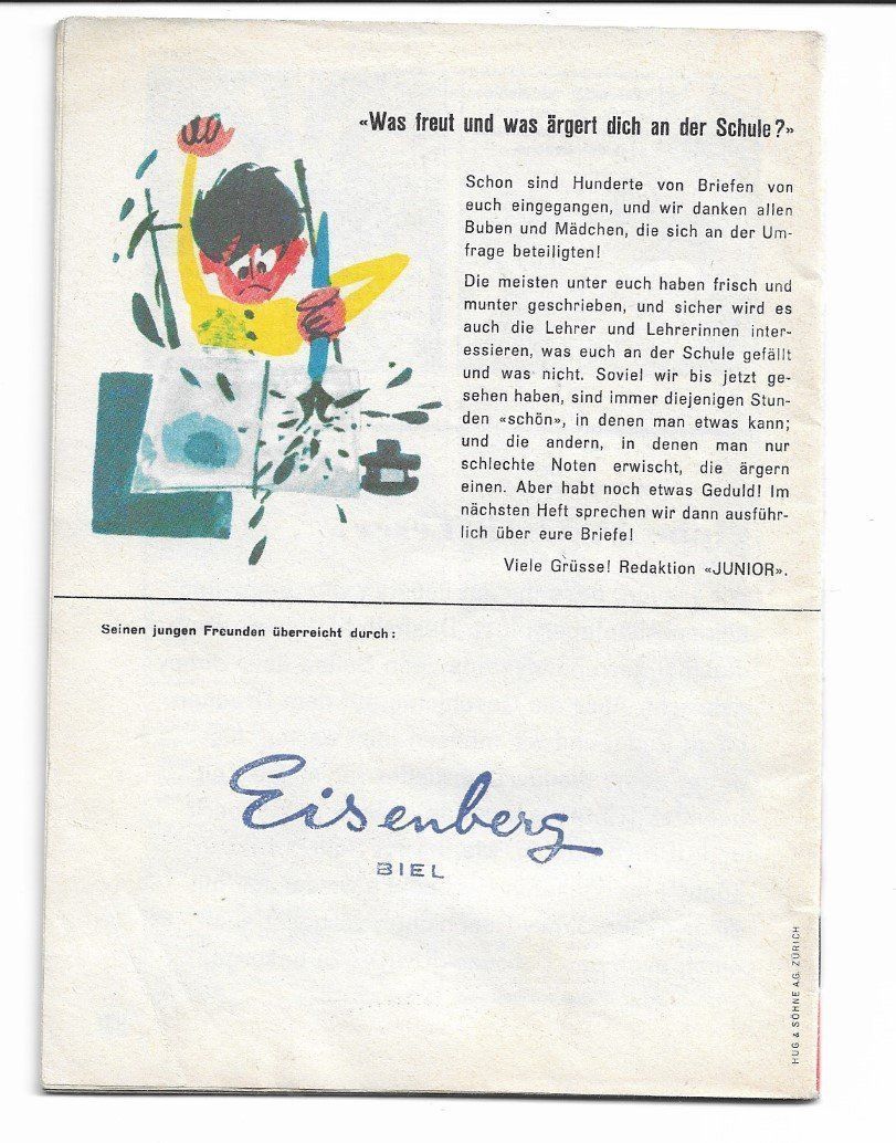 Riviste & Magazine: Junior Heft 1958 Nr 1 Januar – Usato da Winterthur venduto da Wolfensberg 2