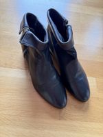 Damen Stiefeletten Leder schwarz selten gebraucht