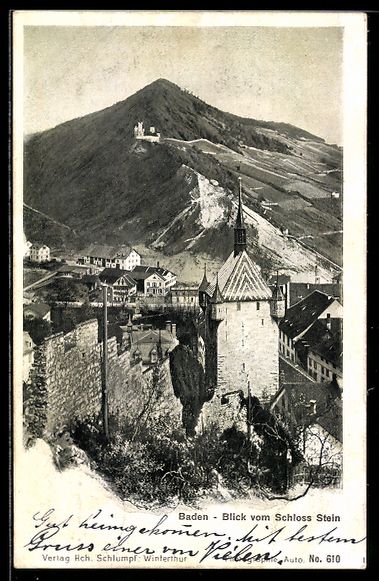 Cartes postales: AK Baden, Blick vom Schloss Stein – D'occasion à Berlin par bartko-reher
