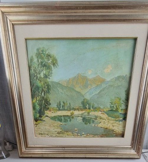 Dipinti: Ölgemälde Landschaft H. Bandi 1948 – Usato da Flums venduto da Flumsantik