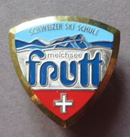 ALTES ABZEICHEN, SCHWEIZER SKI - SCHULE, MELCHSEE FRUTT