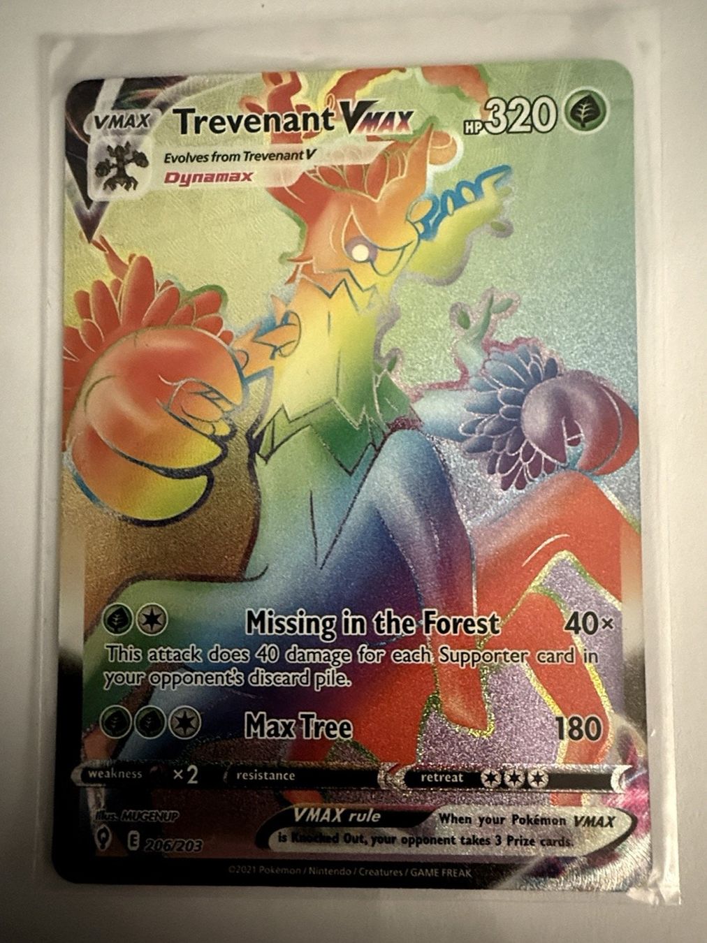 Pokémon Carte collezionabili: Pokémon Trevant VMAX Rainbow 206/203 – Nuovo (secondo la descrizione) da Bottighofen venduto da sonnenschein0103