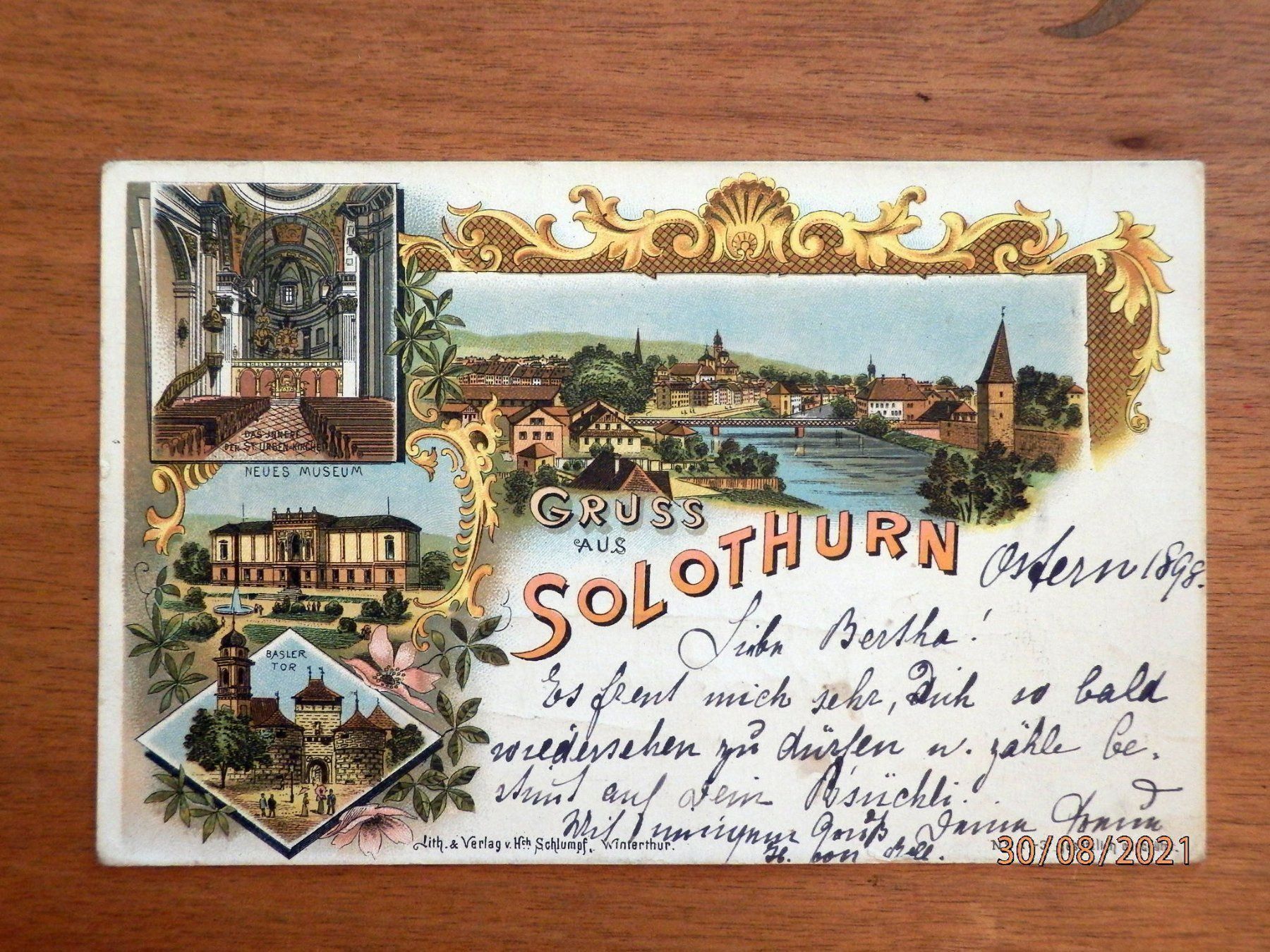 Cartoline postali: Litho. Gruss aus Solothurn, Osten 1998 – Usato da Ueberstorf venduto da dinbau 7