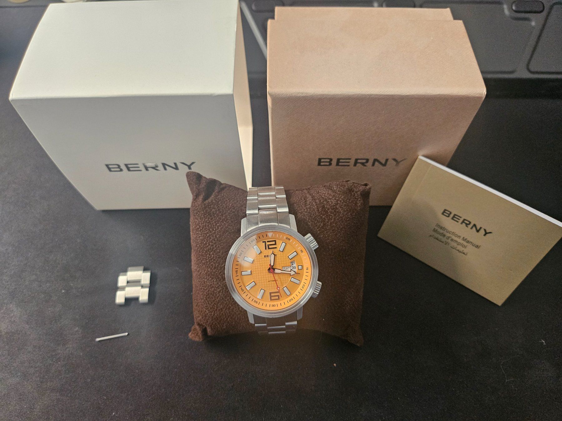 Orologi: Berny Compressor Auto Miyota 8205 dive watch – Usato da Lausanne venduto da dendri