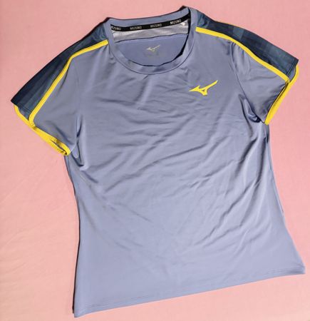 Mizuno Sport T-Shirt – Gr. XL – Blau/Gelb)