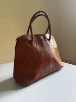 Vintage BALLY Ledertasche braun Kroko Optik