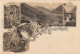 AK Gruss aus Andermatt Litho um 1900