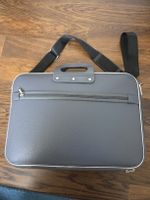 Graue Businesstasche / Laptoptasche mit Tragegurt