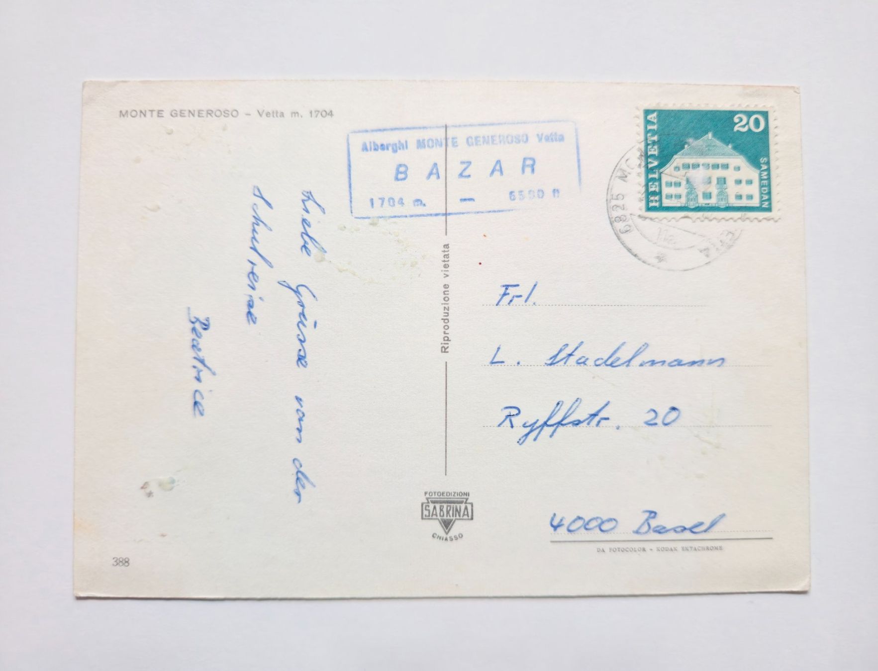 Cartes postales: AK Monte Generoso alt – D'occasion à Dättlikon par Wundertuete_ 1
