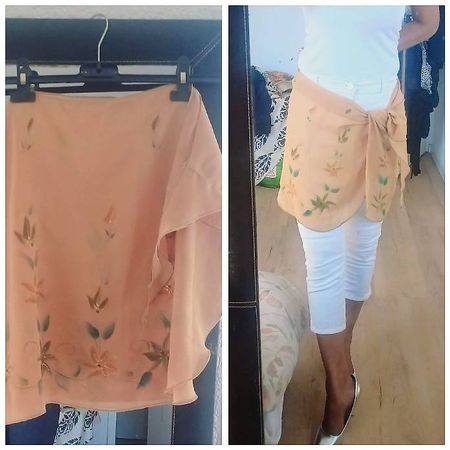 Günstig Porto!Jupe cache-maillot d'été en maille comme neuf.