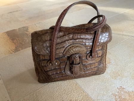 Elegante Jaguar Handtasche aus Krokodilleder, Vintage!