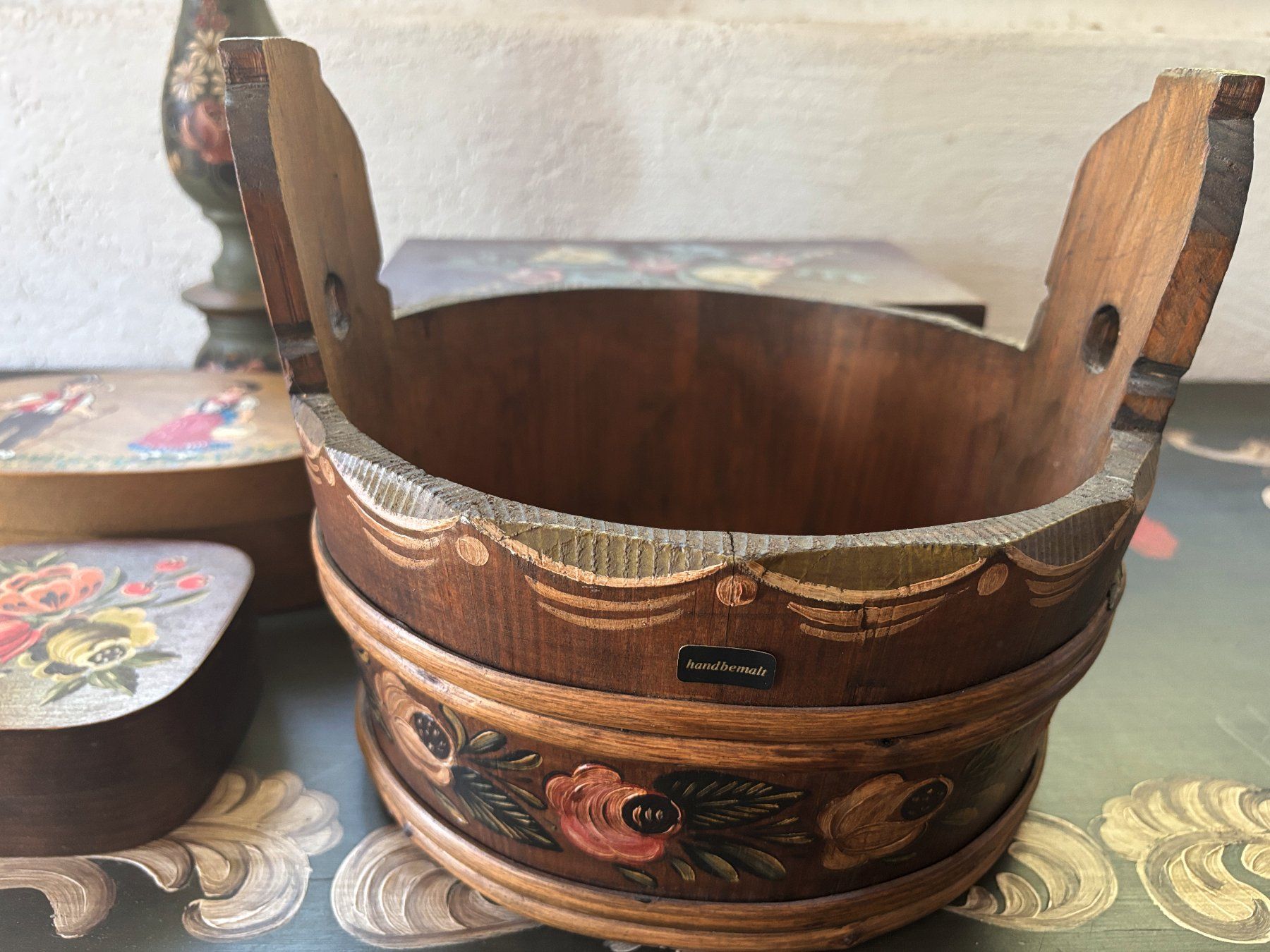 Tutte le decorazioni: 5 Handbemaltes Schweizer DekoGegenstände – Usato da Uitikon Waldegg venduto da Mrost 1