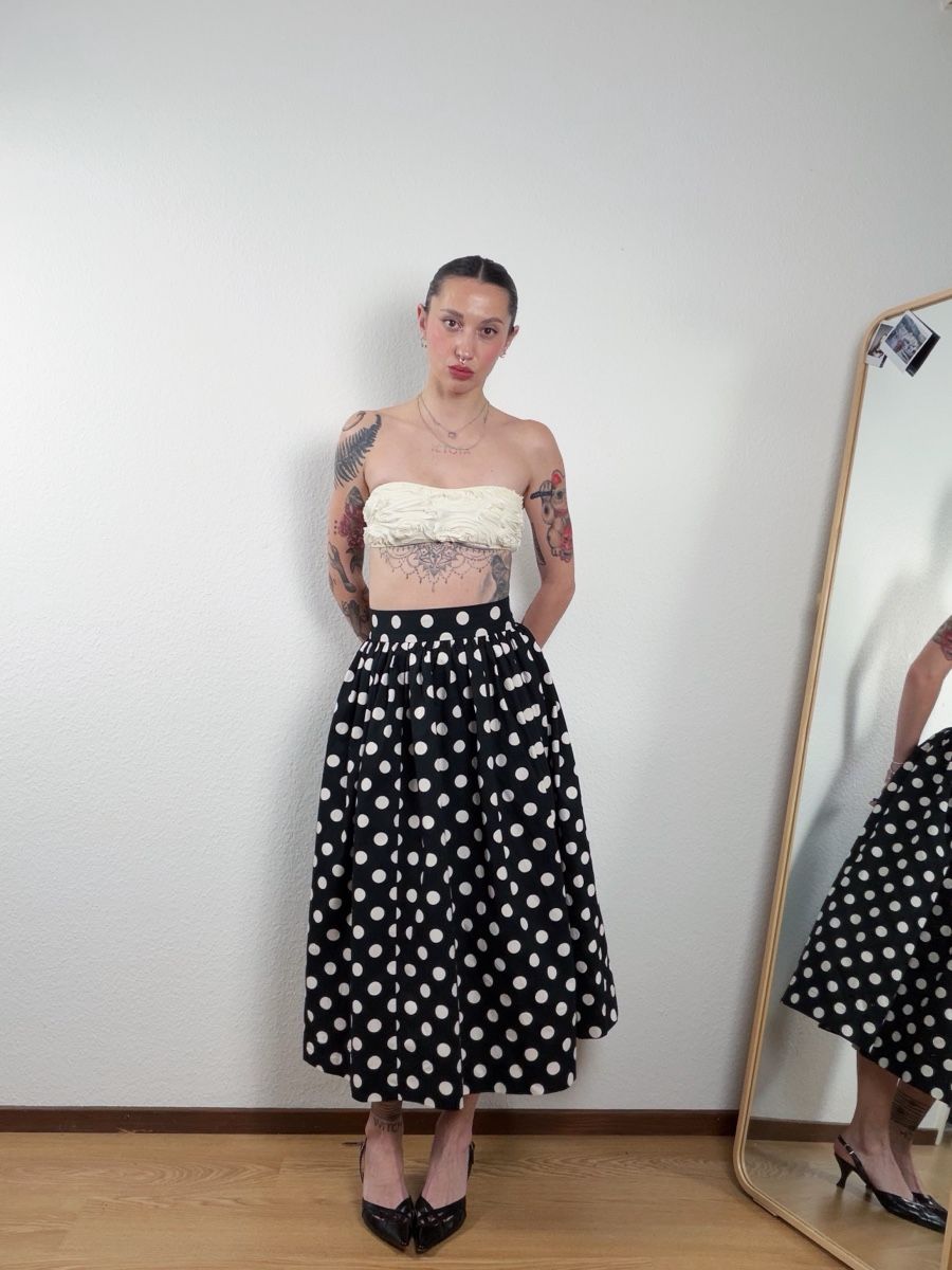 H&M Gonne: Polka Dot midi Skirt Size S – Usato da Knonau venduto da Grapesvintage