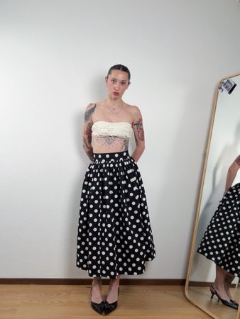 Polka Dot midi Skirt Size S