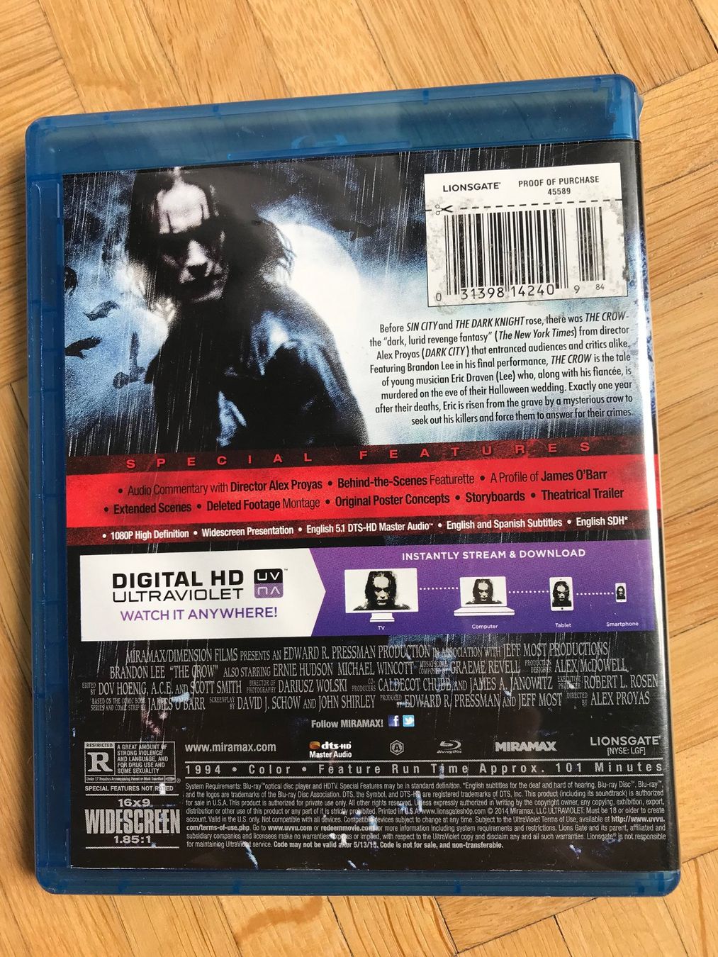 Tutti i DVDs: The Crow - Blu-ray – Nuovo (secondo la descrizione) da Zürich venduto da Malcom 2