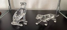 Zwei Swarovski Kristall Löwen