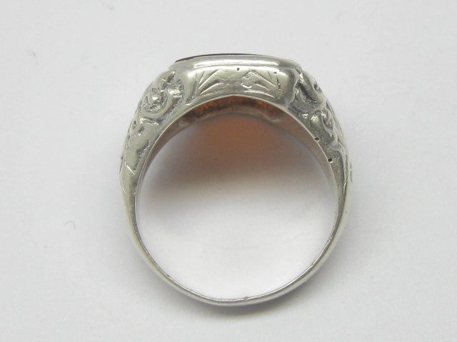 Anelli: Antik Ring Silber floral Karneol Gr. 60 – Usato da Ermatingen venduto da Decovin 4