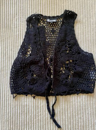 No Name Boho Oberteil Top Bolero Jäckli Gilet Strick Gr. S