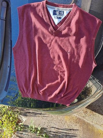 Ärmelloser Pulli Gr. XL dunkelrot