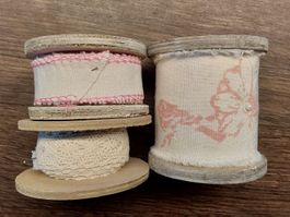 3 Rollen Dekostoffbänder Geschenkbänder neu