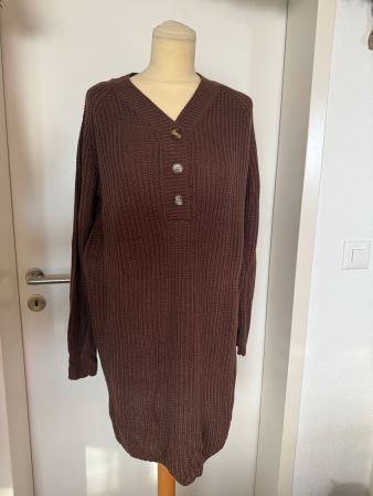 Strickpullover lang ungetragen braun Grösse 44
