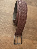 Gürtel Bottega Veneta 90cm Leder Aubergine geflochten guter 