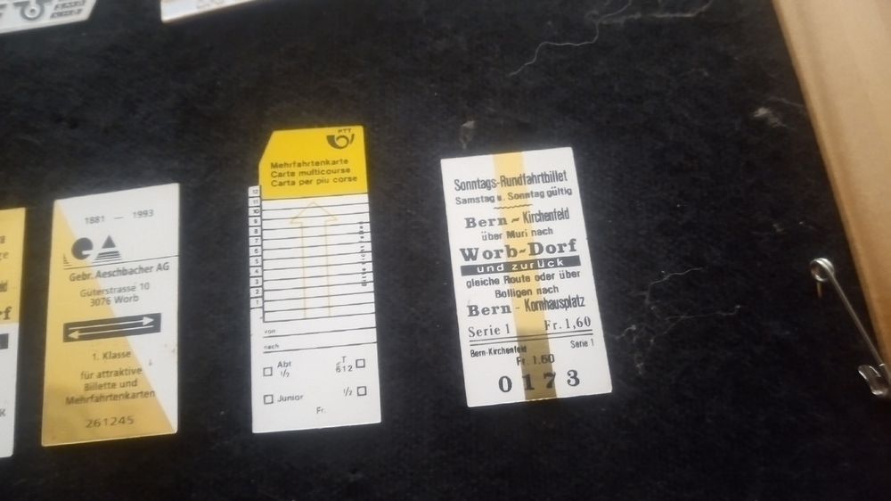 Plaketten & Abzeichen: pins Bahnbillette Bern-Worb-Dorf, Rarität, Vintage, Top! – Gebraucht aus Belp von Guadalupe84 2