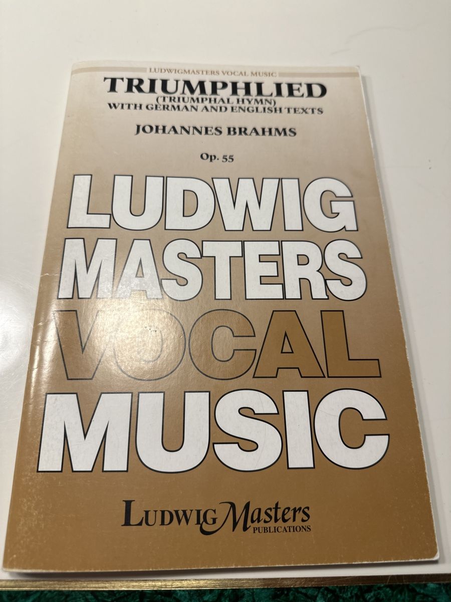 Libri: Brahms Triumphlied Op.55 Ludwig Masters Vocal Score – Usato da Wald ZH venduto da Martin79