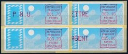 France ATM 6.001.01249 runde Ecken, lilarot Satz Tarif 5 **